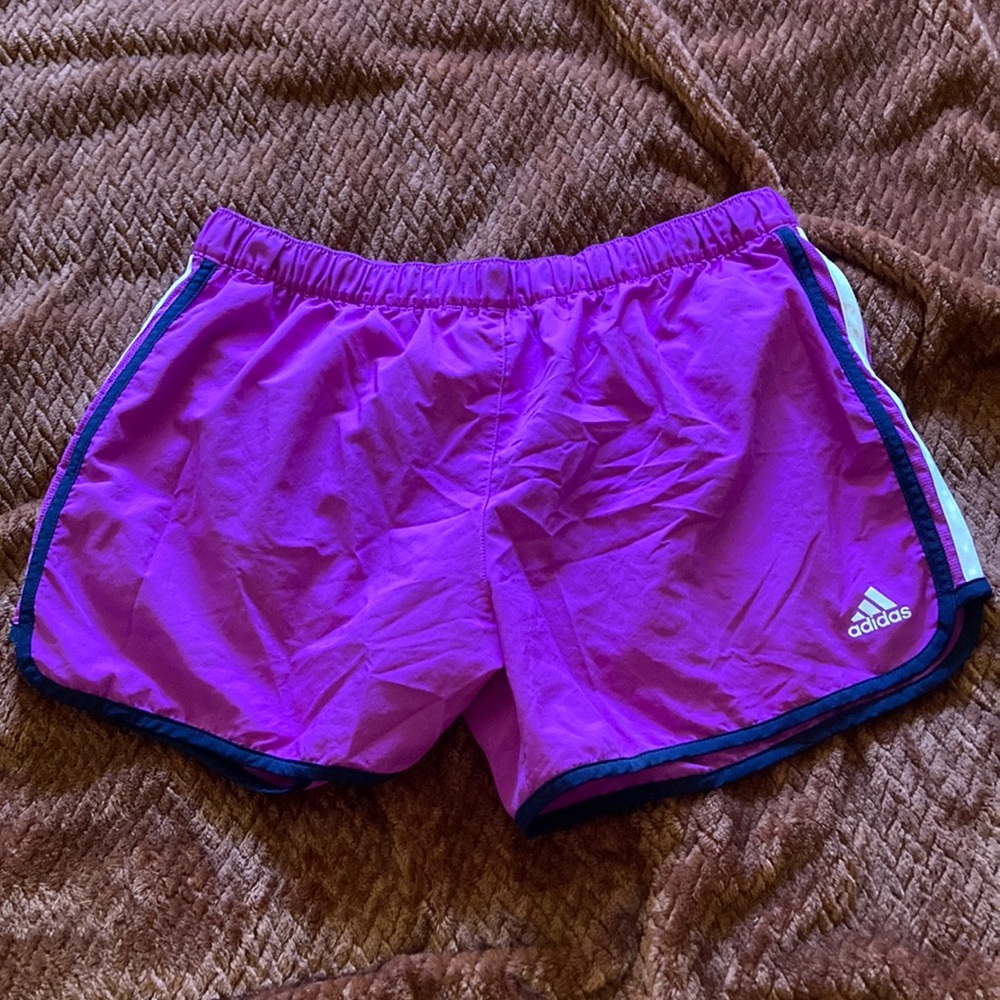 Adidas pink/purple running shorts size M